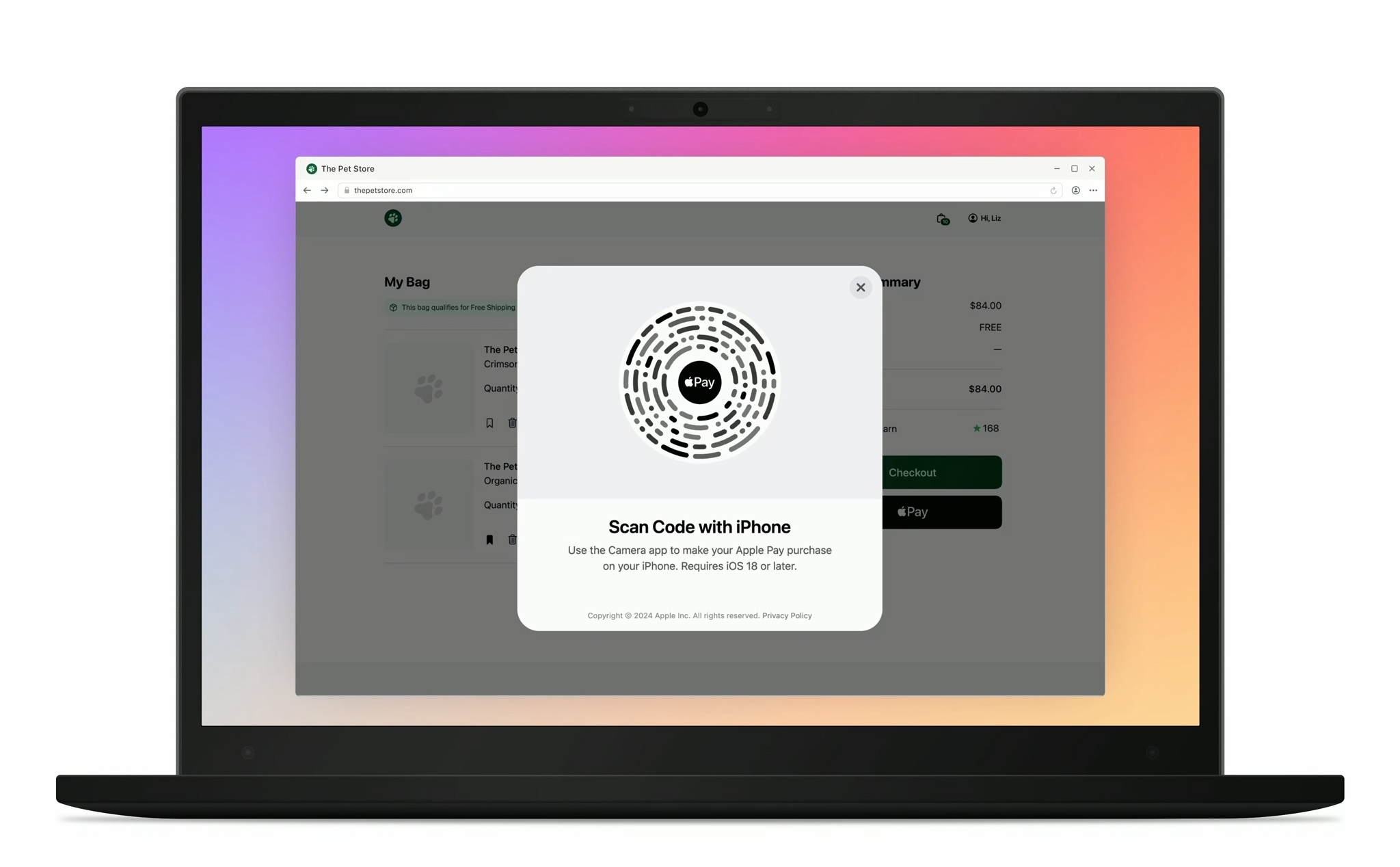 iOS 18: Thanh toán trên mọi trình duyệt với Apple Pay trên iPhone