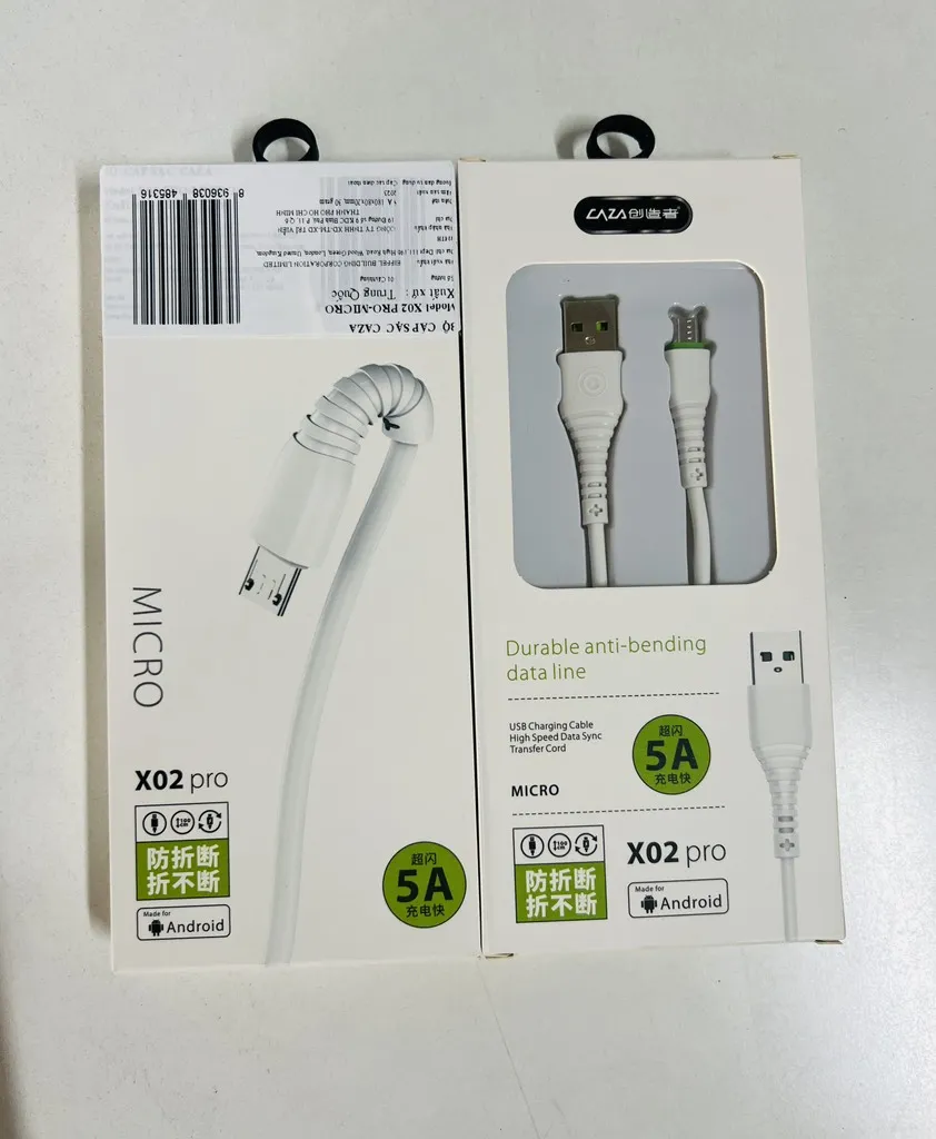 Cáp Micro Caza X02 Pro WHITE