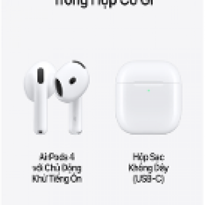 Tai nghe Bluetooth Apple AirPods 4 (ANC) A3055,A3056,A3059 Chính hãng WHITE