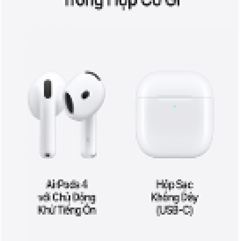 Tai nghe Bluetooth Apple AirPods 4 (ANC) A3055,A3056,A3059 Chính hãng WHITE