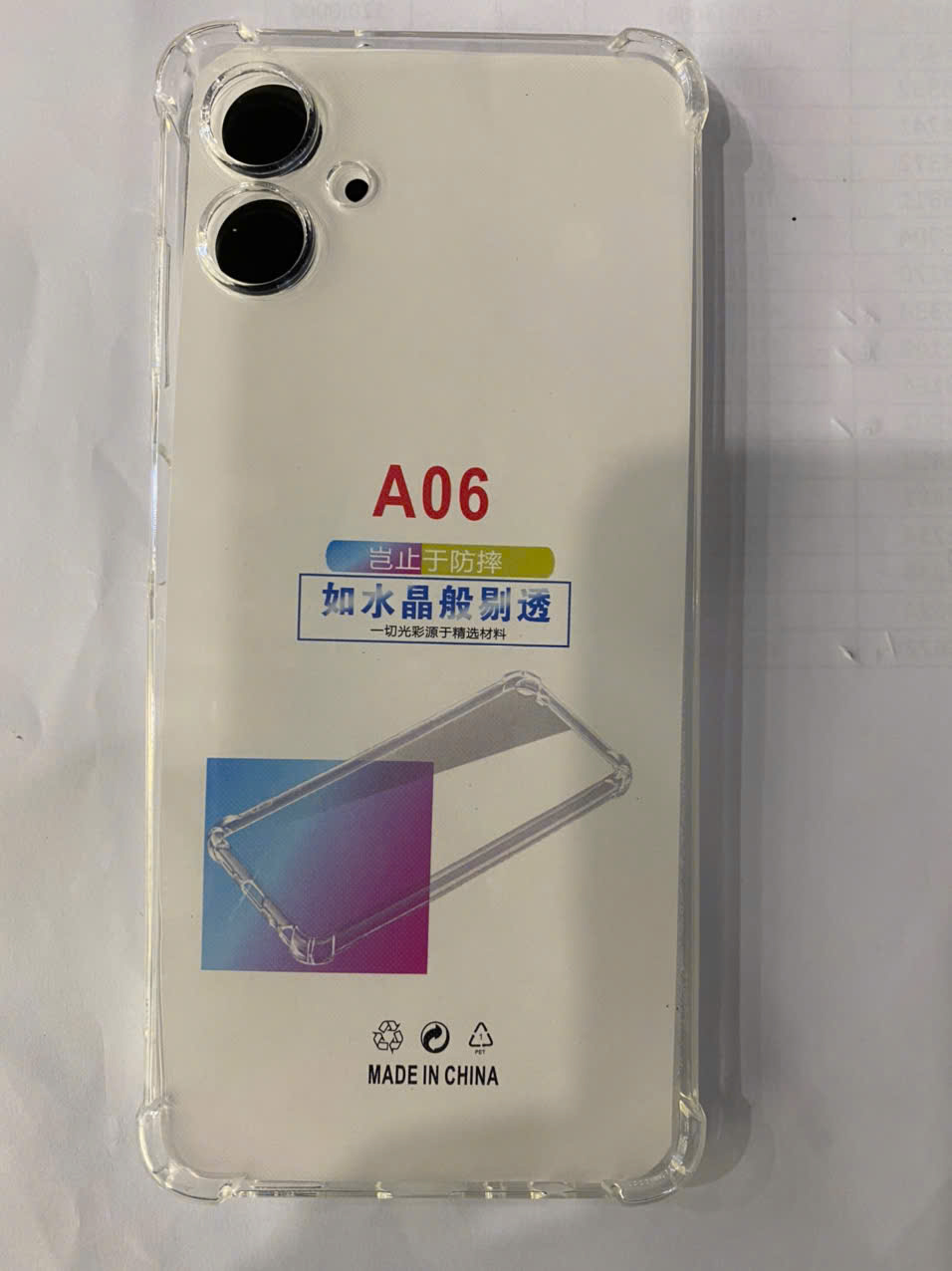 ỐP Lưng Samsung A06 dẻo trong chống sốc WHITE